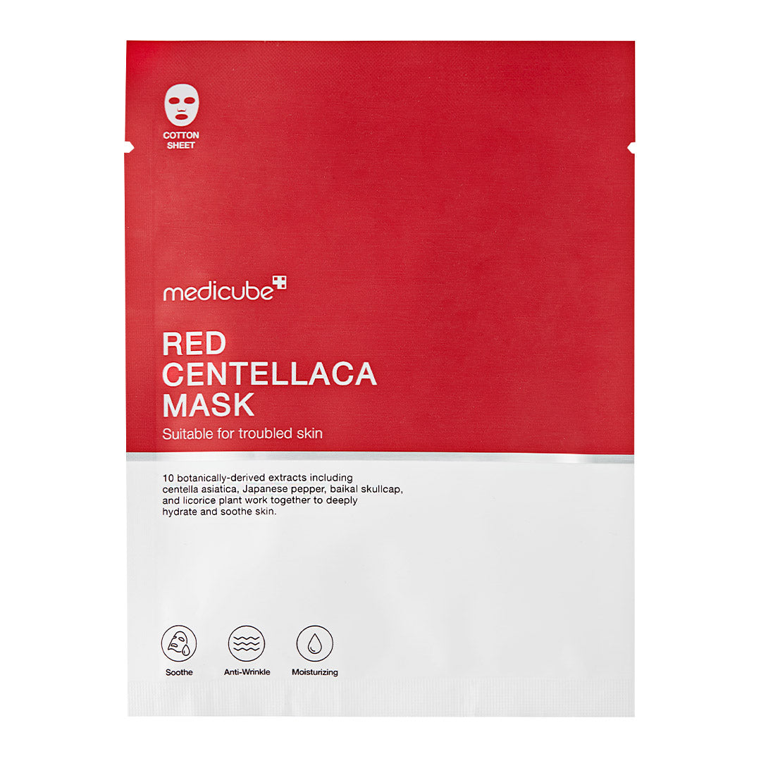Red Centellaca Mask 1ea