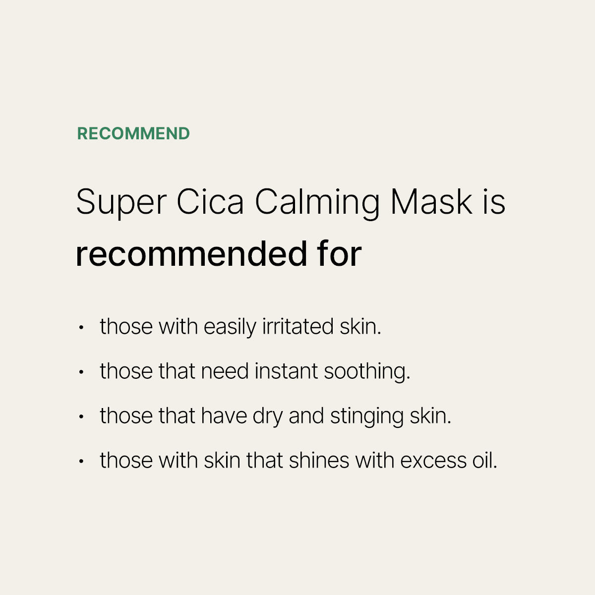 SUPER CICA CALMING MASK