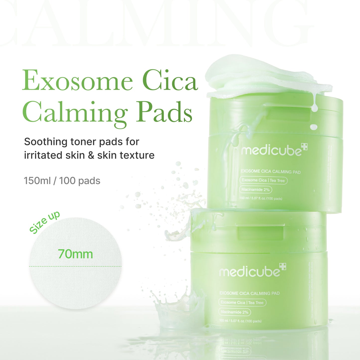 Exosome Cica Calming Toner Pads