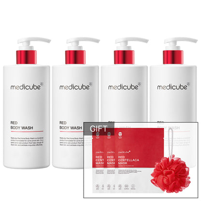 Red Acne Body Wash 4-pack Set