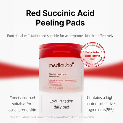 Red Succinic Acid Panthenol Pads