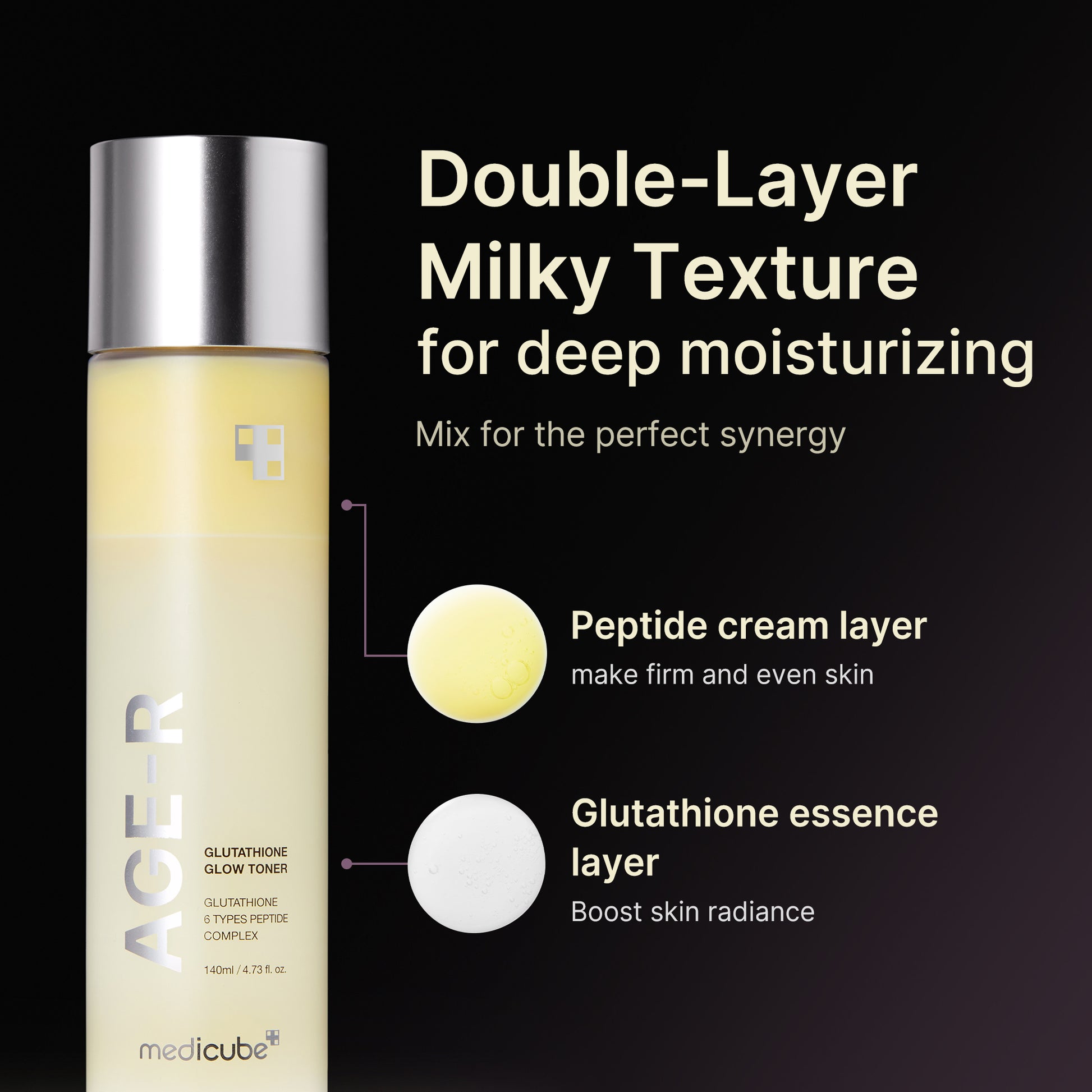 AGE-R Glutathione Glow Milk Toner – MEDICUBE SG